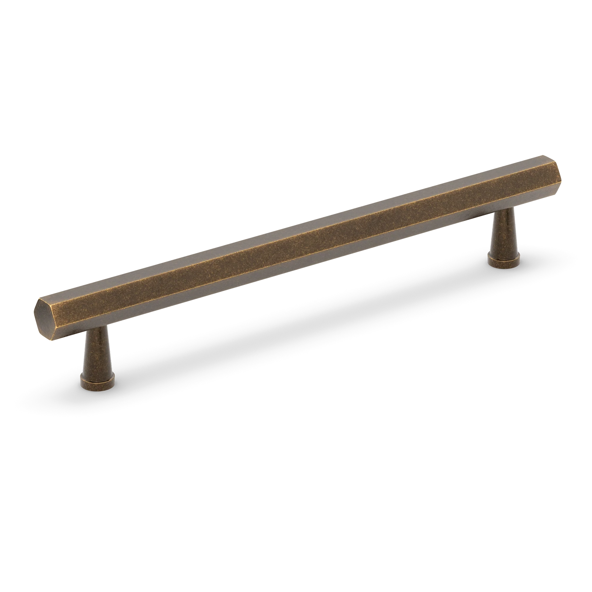 Armac Martin Crossways Cabinet Handle in 64mm / Dark Aged Brass