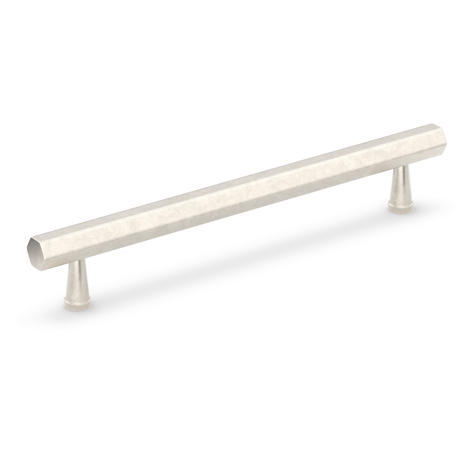 Armac Martin Crossways Cabinet Handle in 64mm / Barrelled Nickel Plate