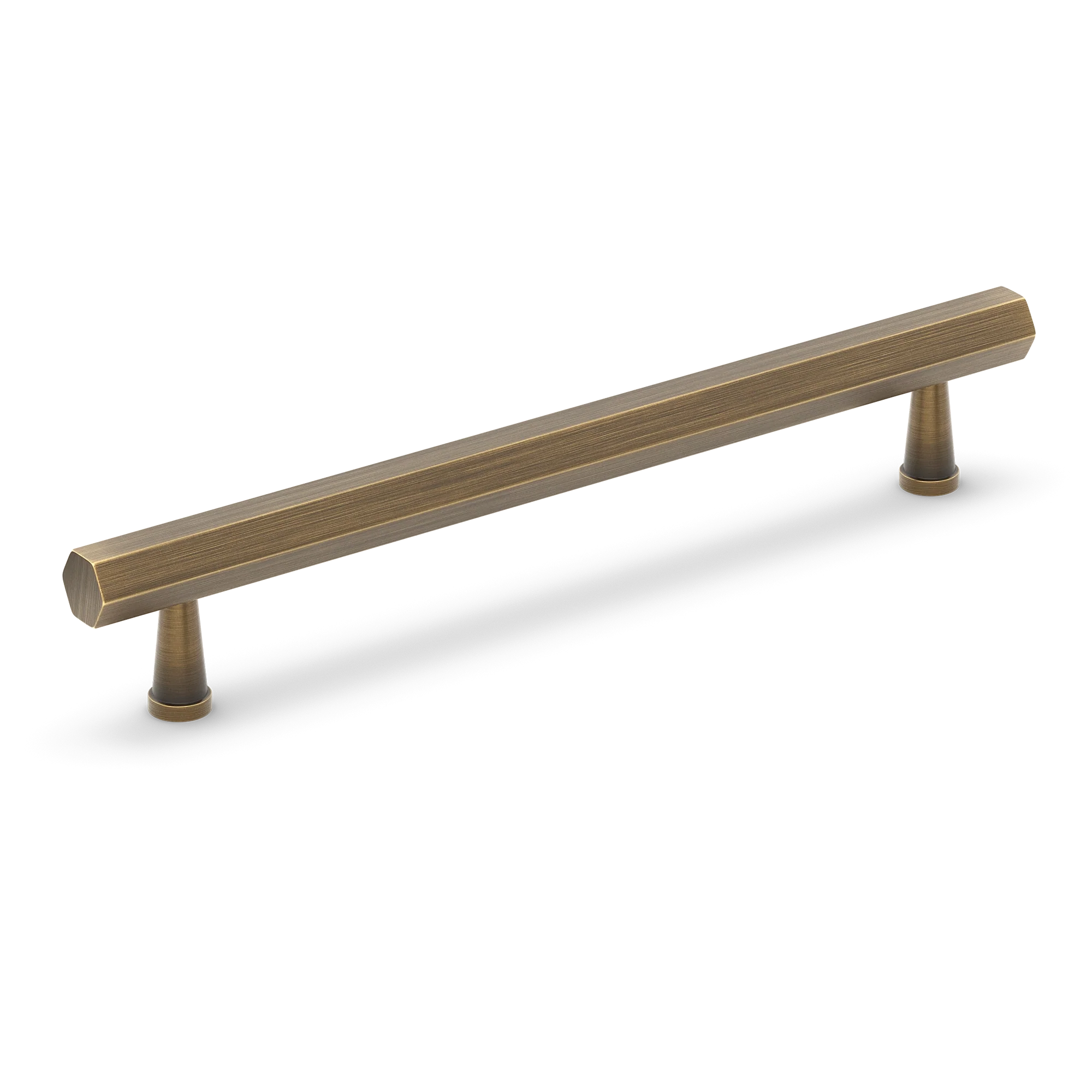 Armac Martin Crossways Cabinet Handle in 64mm / Satin Antique Satin Lacquered