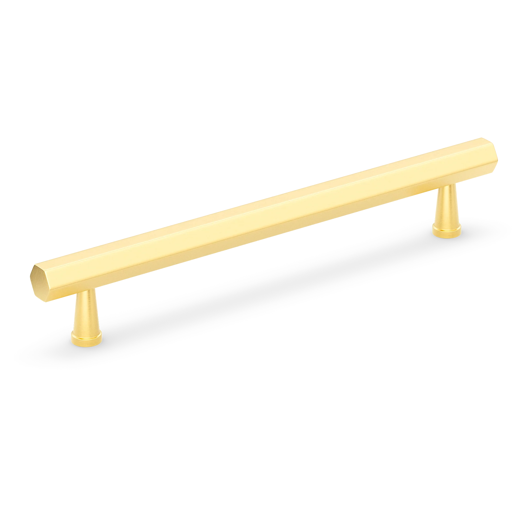 Armac Martin Crossways Cabinet Handle in 64mm / Satin Brass Lacquered