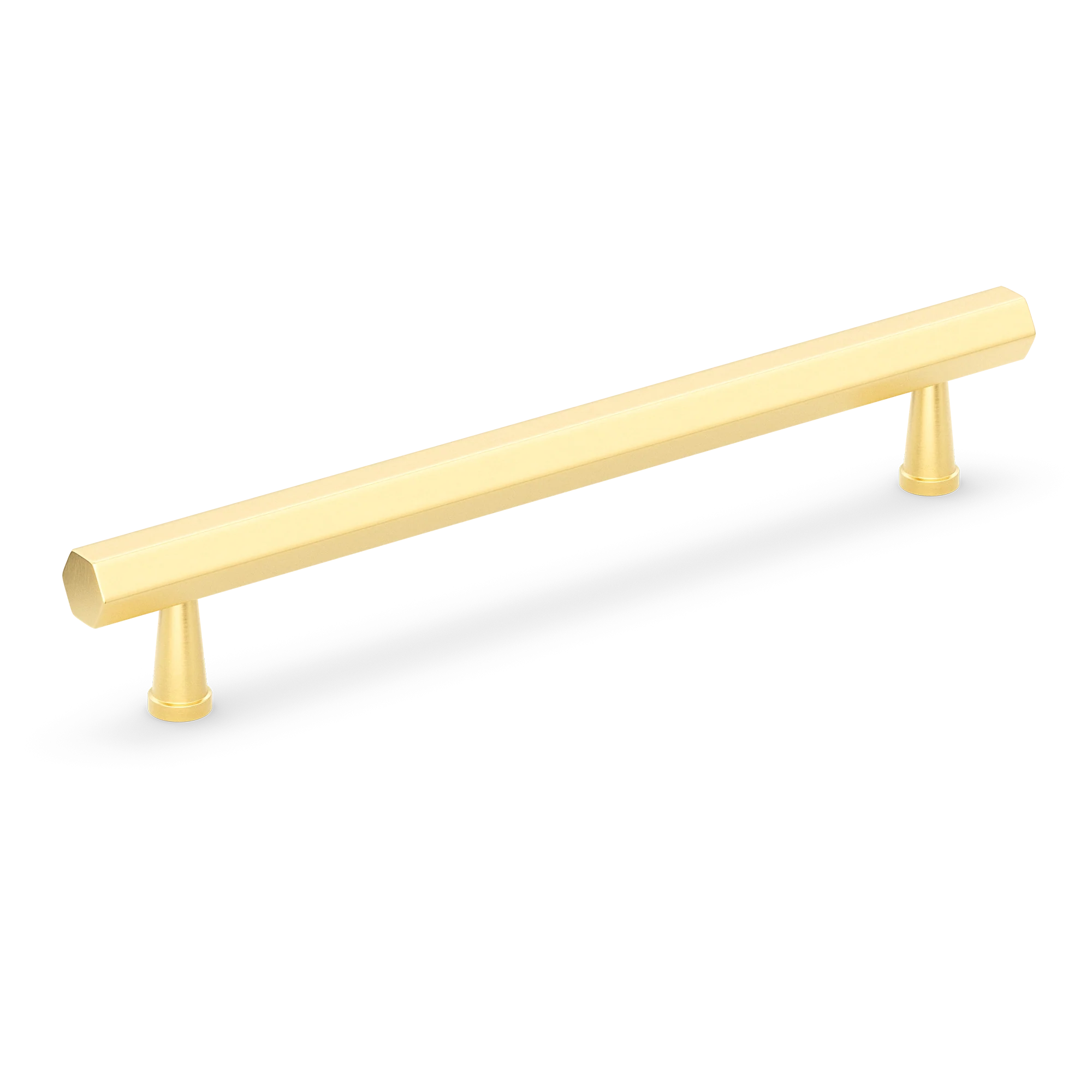 Armac Martin Crossways Cabinet Handle in 64mm / Satin Brass Satin Lacquered
