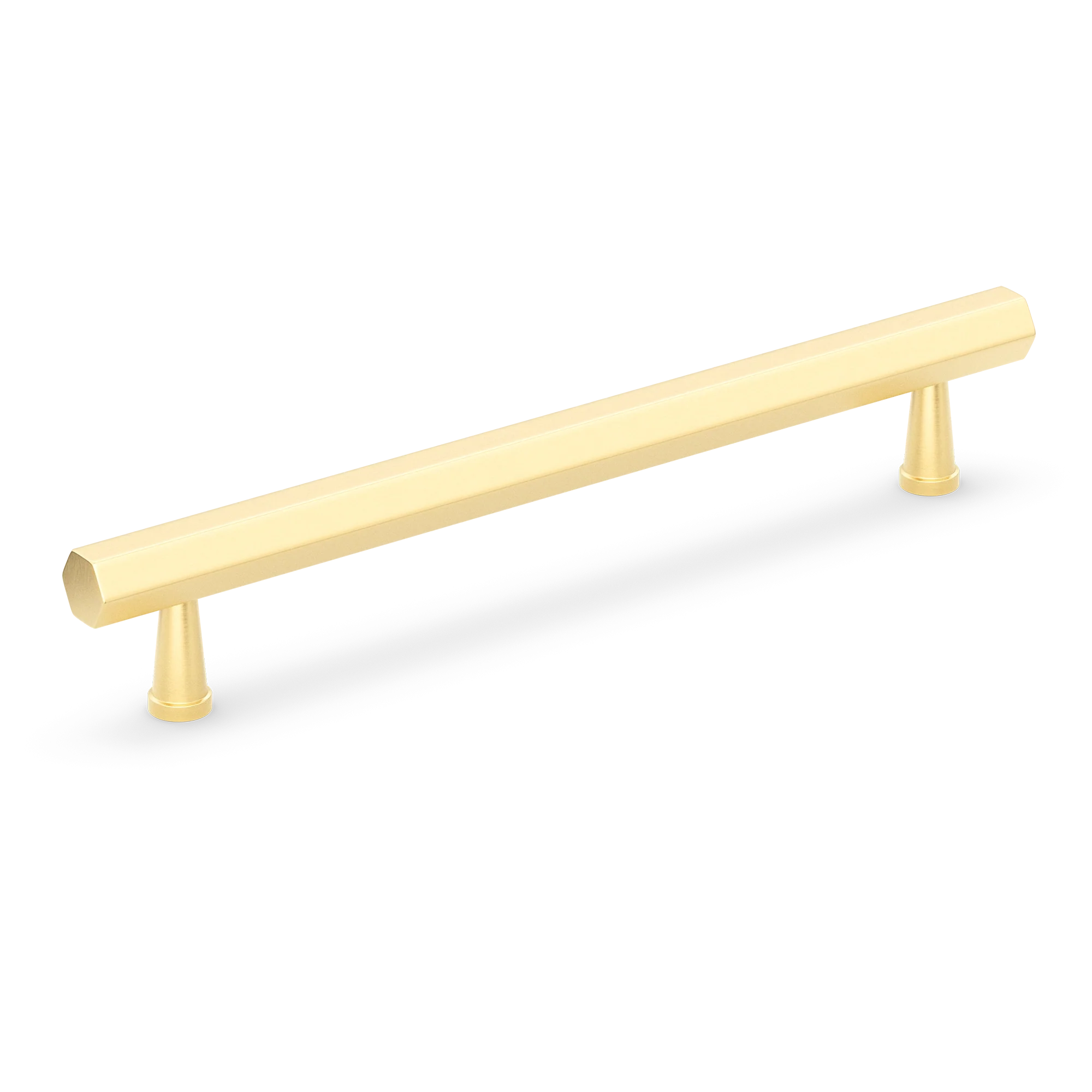 Armac Martin Crossways Cabinet Handle in 64mm / Satin Brass Unlacquered