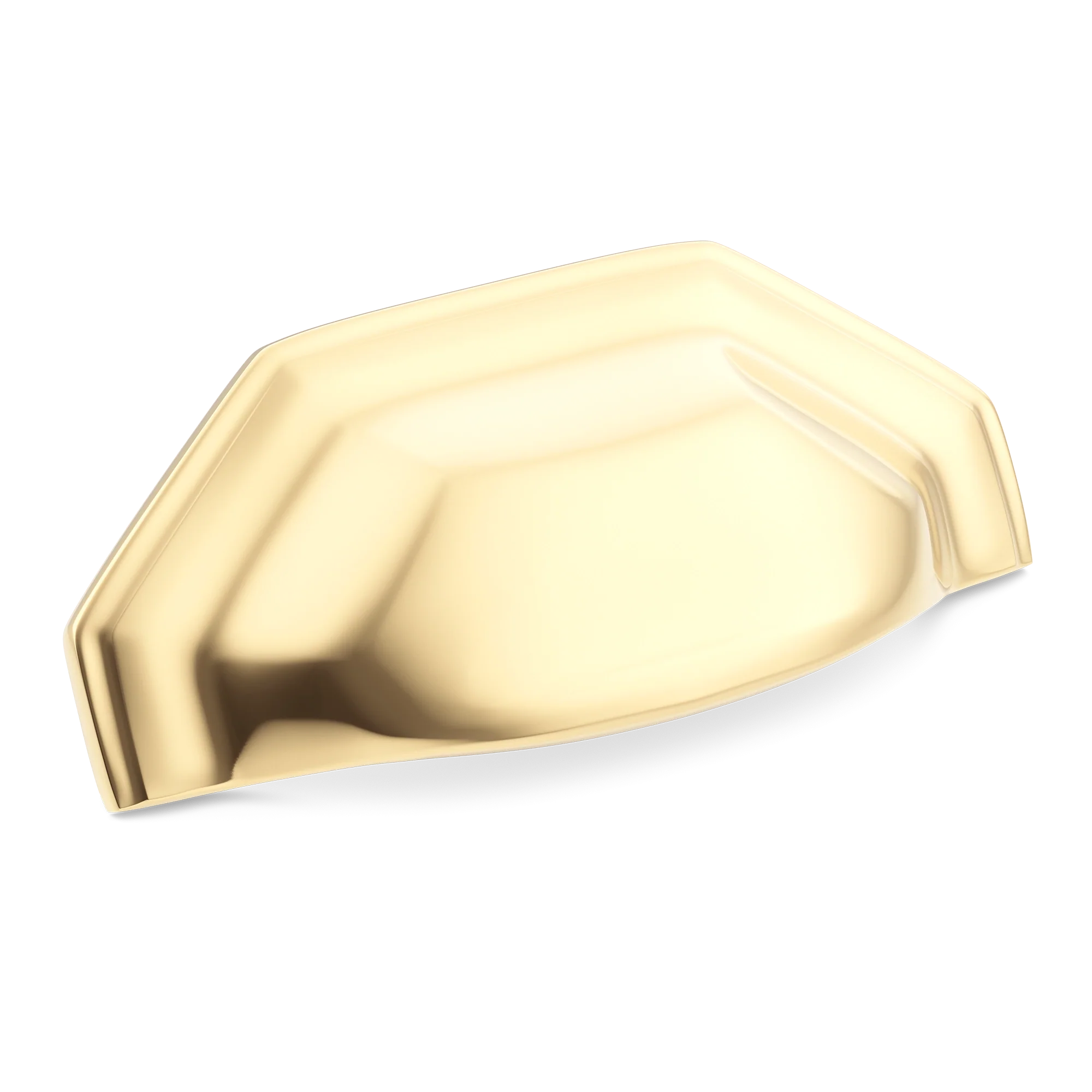 Armac Martin Crossways Cup Pull in 104mm / Polished Brass Unlacquered