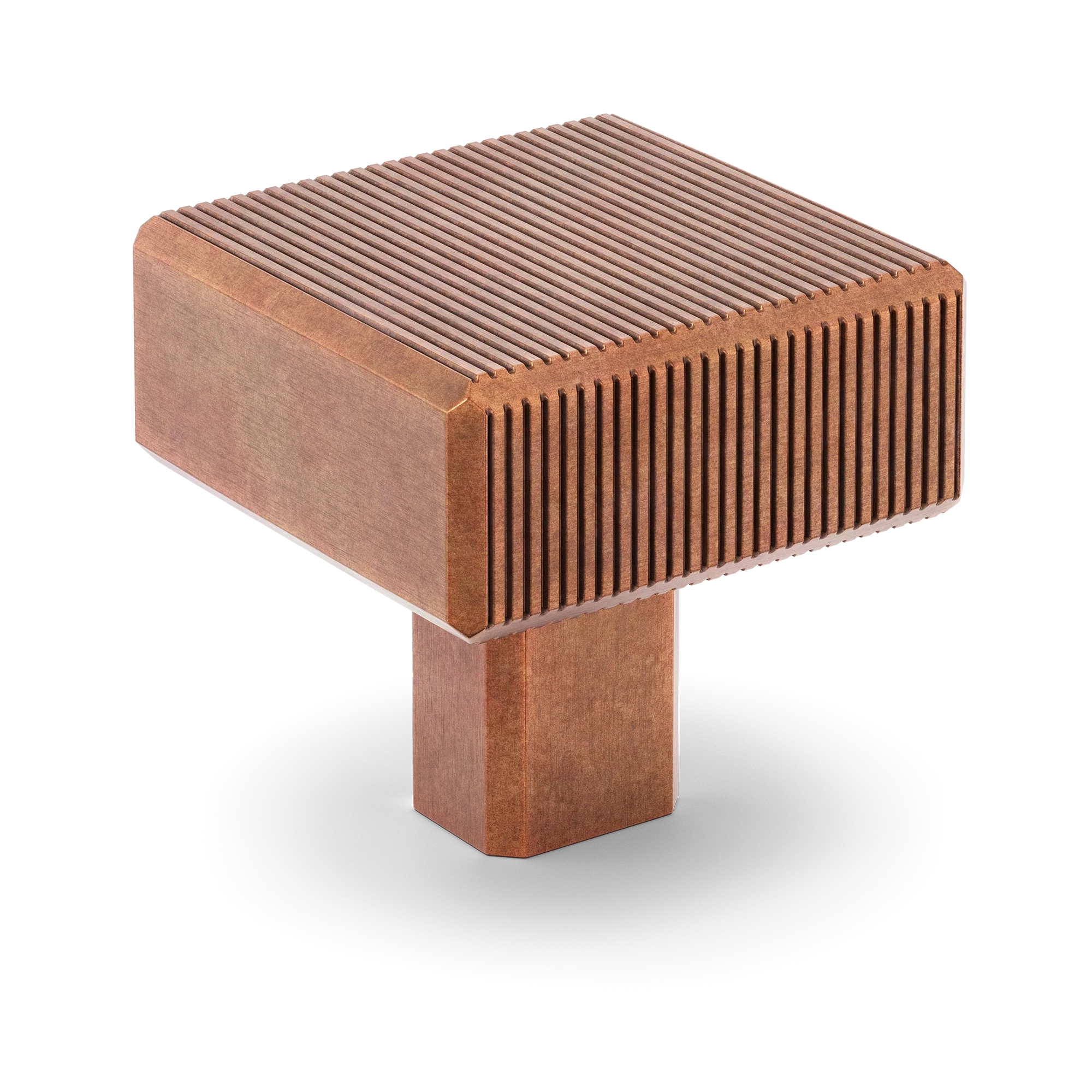 Armac Martin Digbeth Ridged Knob without Backplate in 32mm / Aged Copper