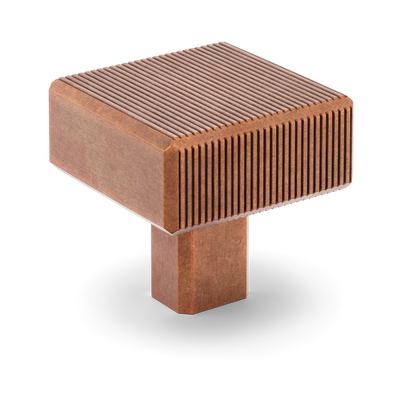 Armac Martin Digbeth Ridged Knob without Backplate in 32mm / Aged Copper