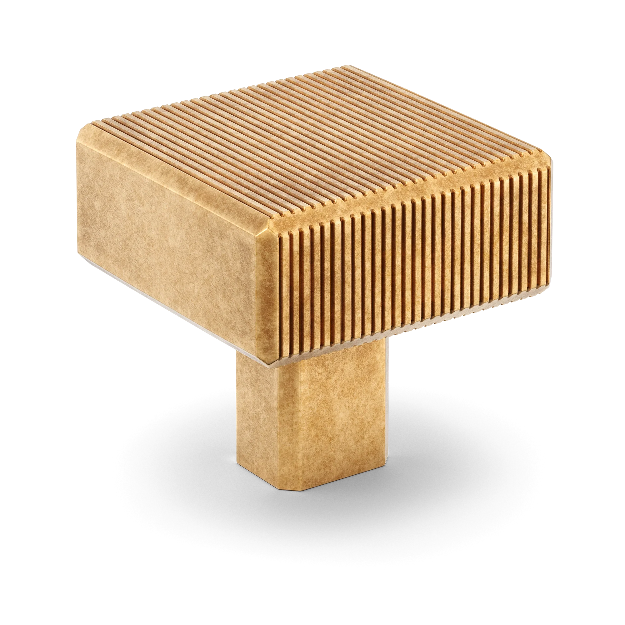 Armac Martin Digbeth Ridged Knob without Backplate in 32mm / Burnished Brass
