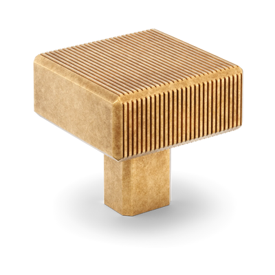 Armac Martin Digbeth Ridged Knob without Backplate in 32mm / Burnished Brass