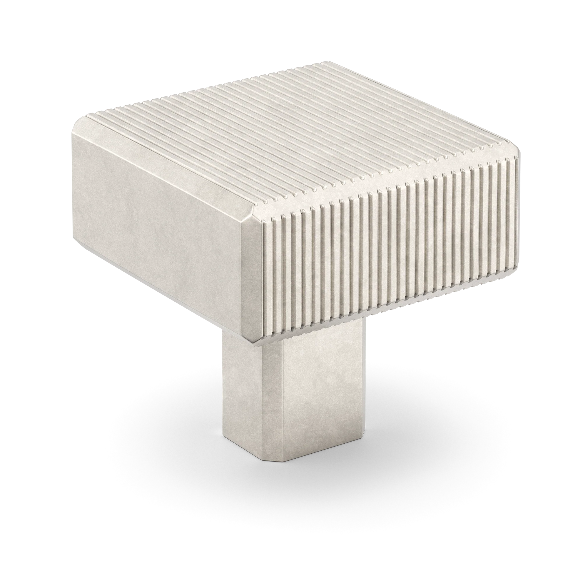 Armac Martin Digbeth Ridged Knob without Backplate in 32mm / Barrelled Nickel Plate