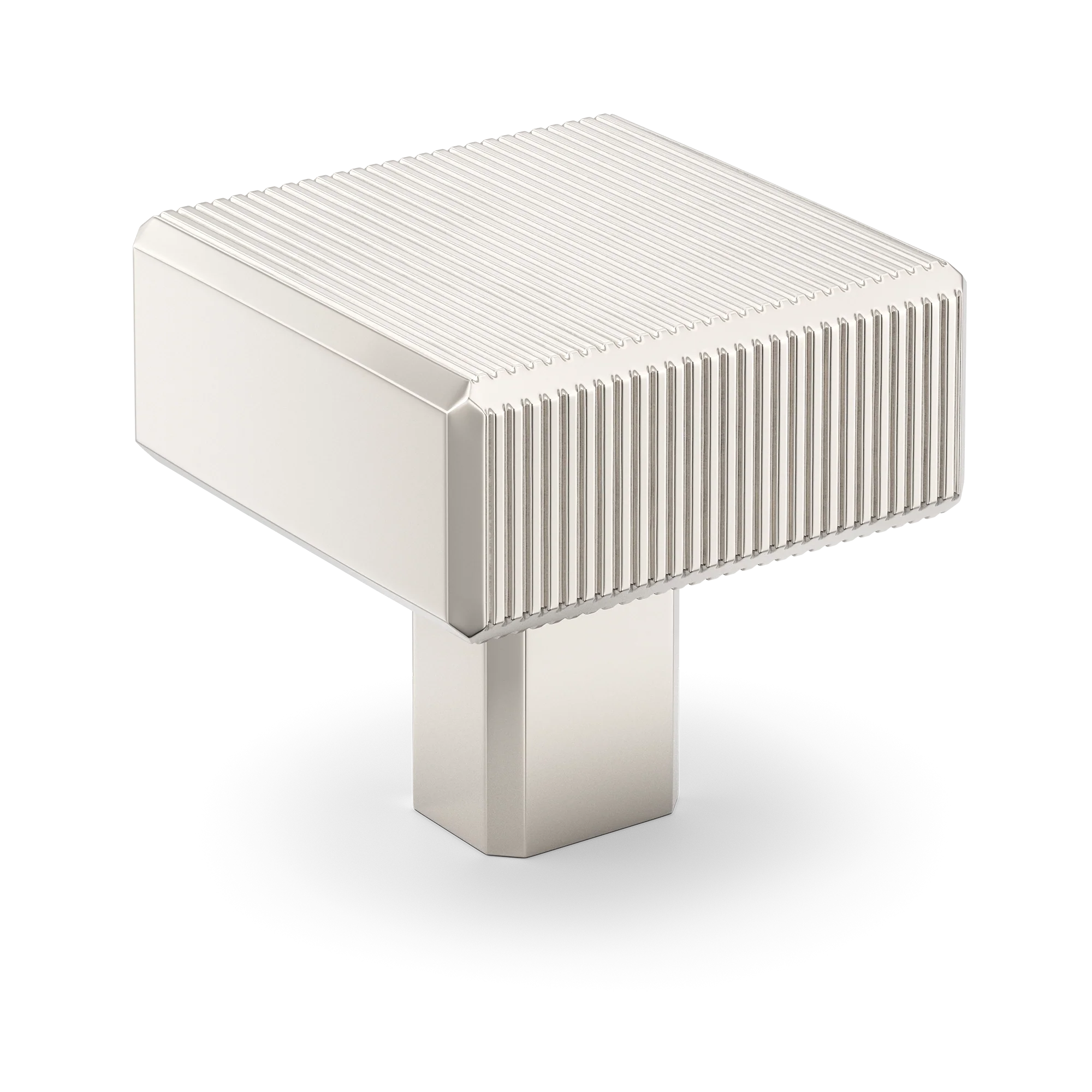 Armac Martin Digbeth Ridged Knob without Backplate in 32mm / Polished Nickel Plate