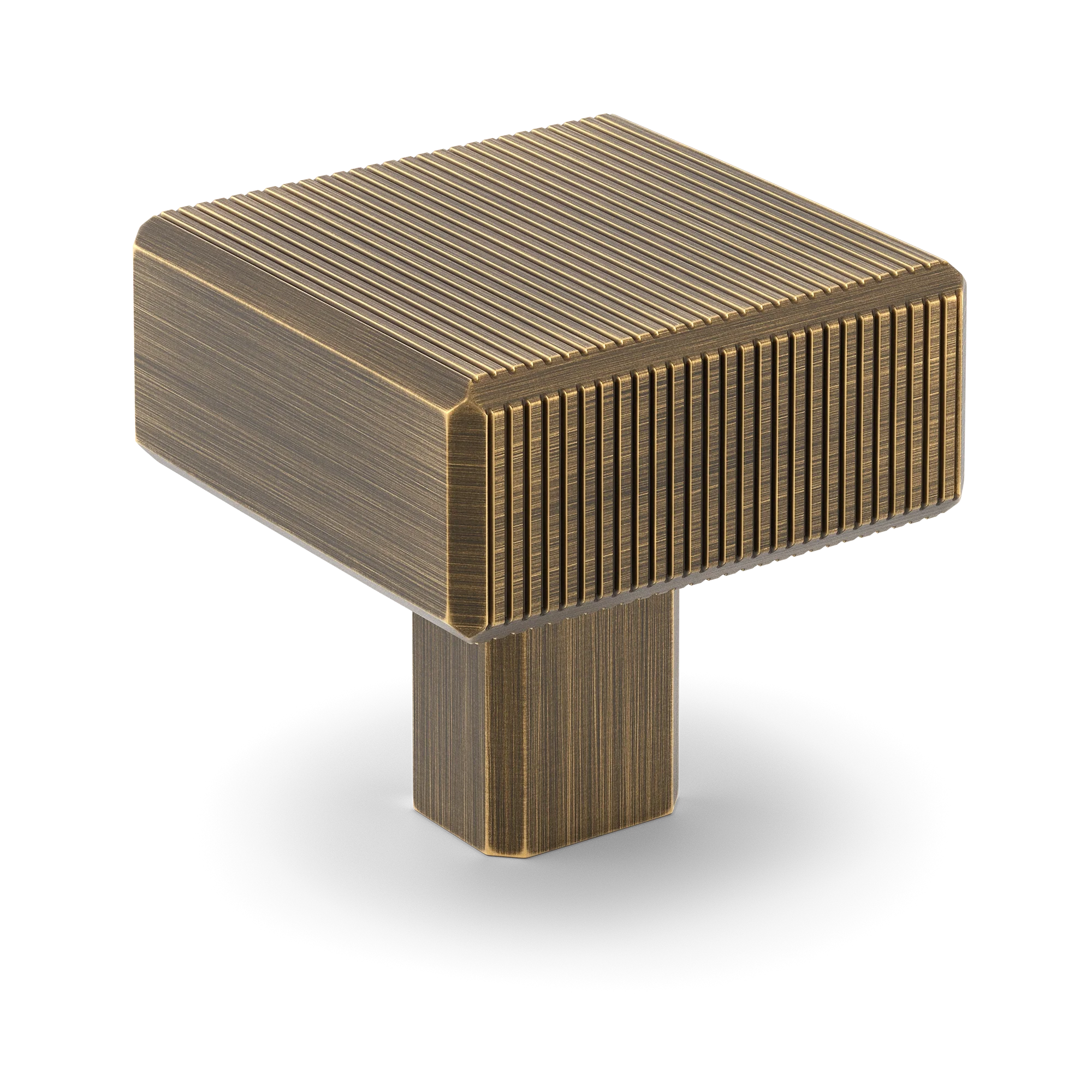 Armac Martin Digbeth Ridged Knob without Backplate in 32mm / Satin Antique Satin Lacquered