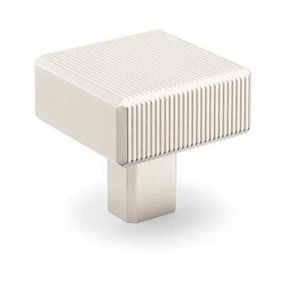 Armac Martin Digbeth Ridged Knob without Backplate in 32mm / Satin Nickel Plate