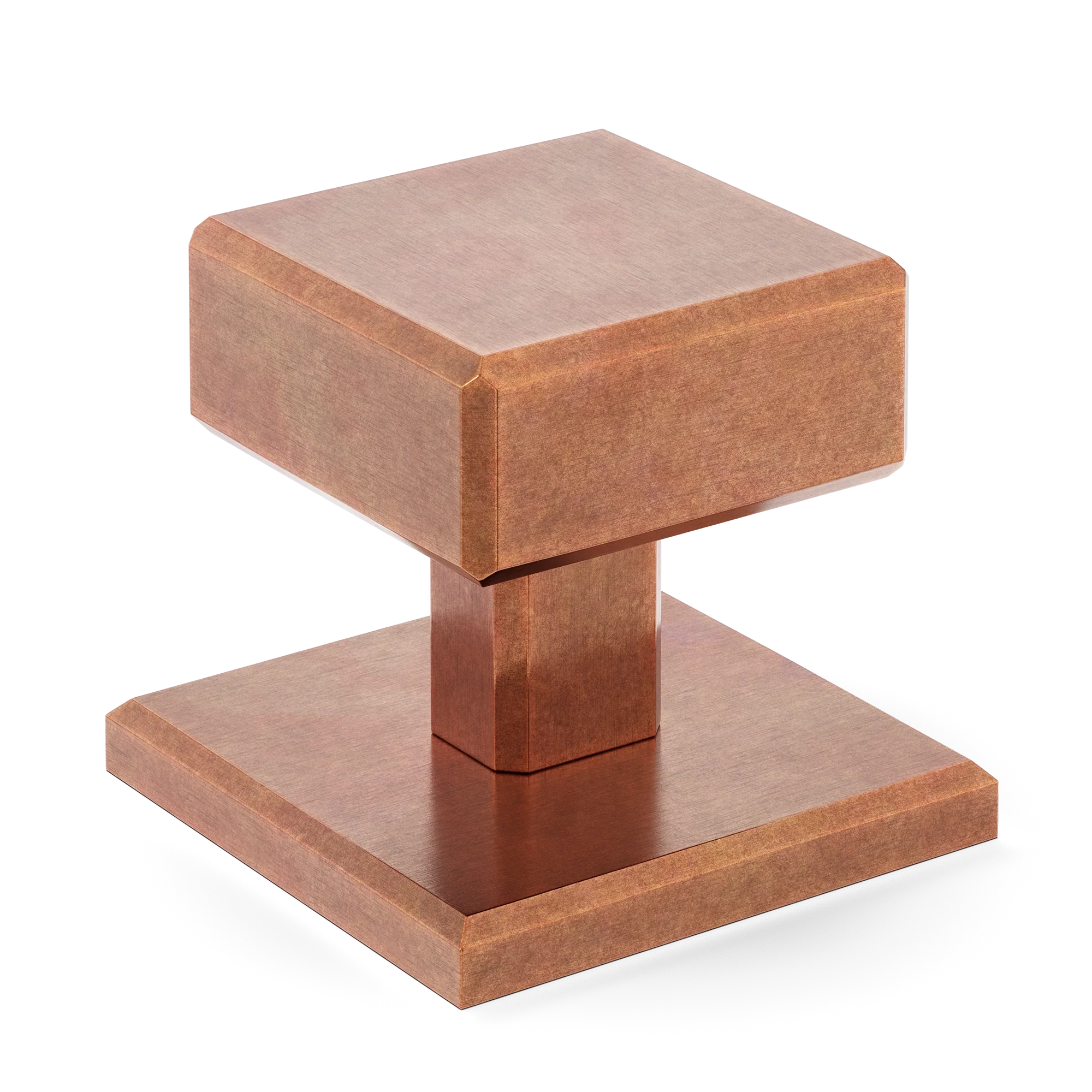 Armac Martin Digbeth Plain Cabinet Knob with Backplate in 32mm / Aged Copper