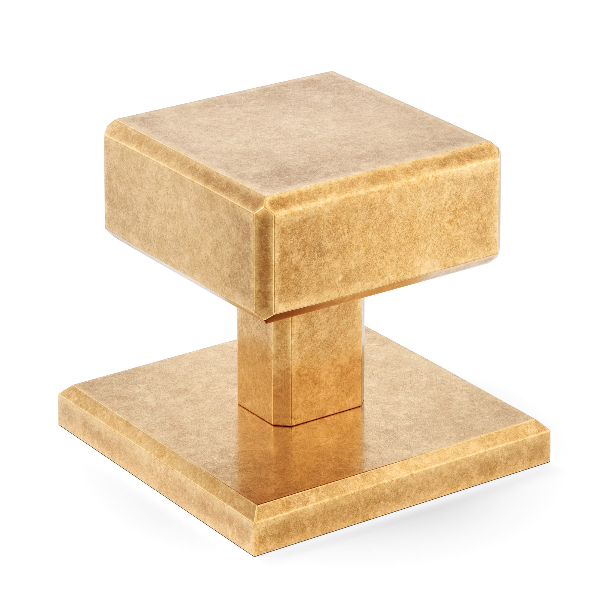 Armac Martin Digbeth Plain Cabinet Knob with Backplate in 32mm / Burnished Brass