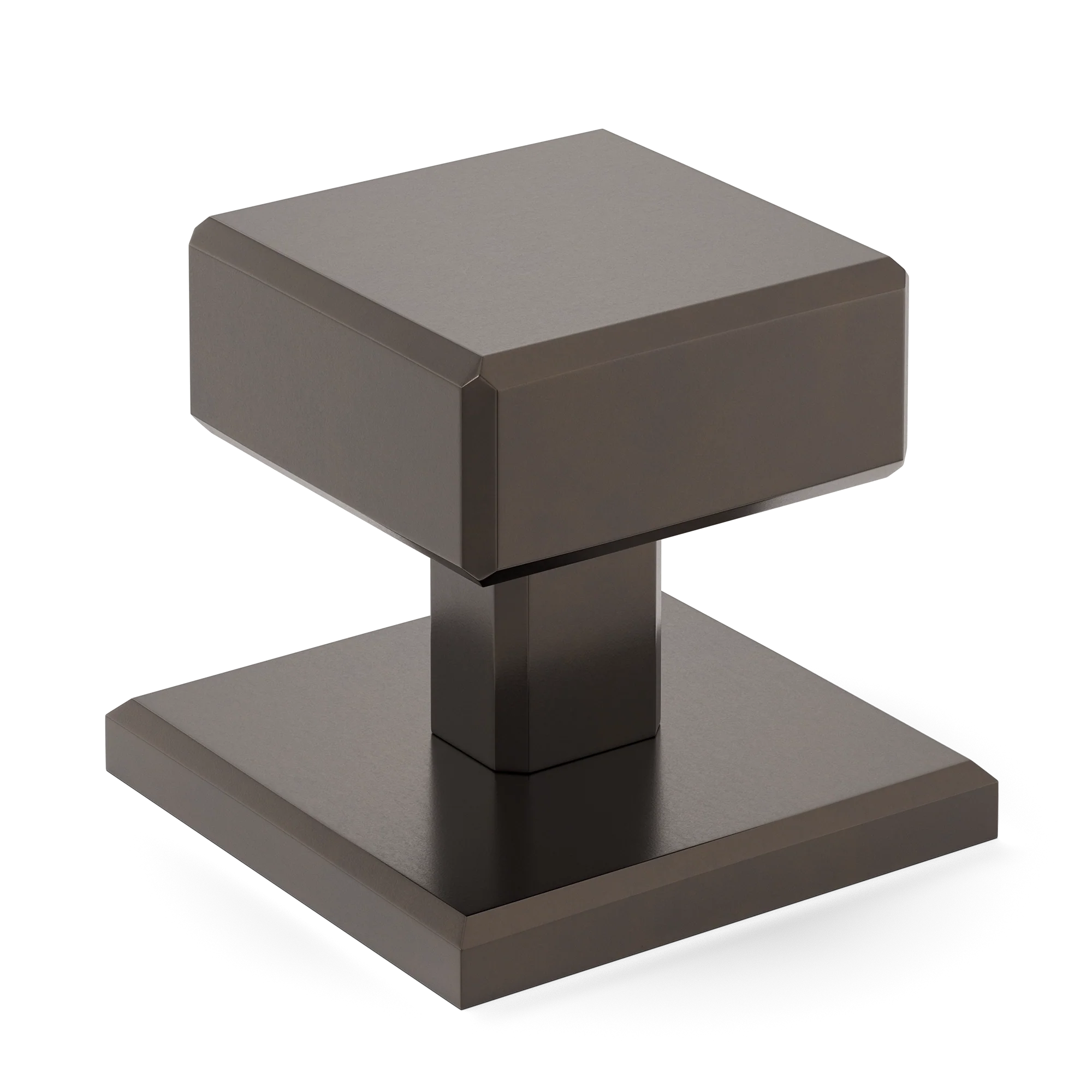 Armac Martin Digbeth Plain Cabinet Knob with Backplate in 32mm / Dark Bronze