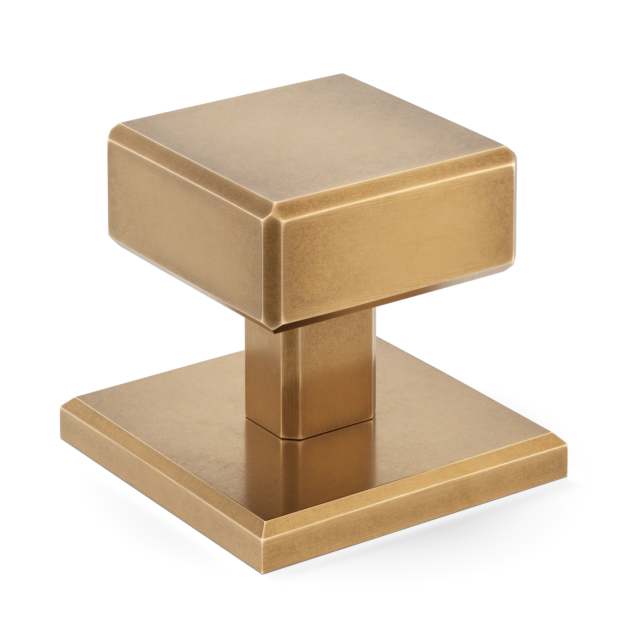 Armac Martin Digbeth Plain Cabinet Knob with Backplate in 32mm / Fine English Antique