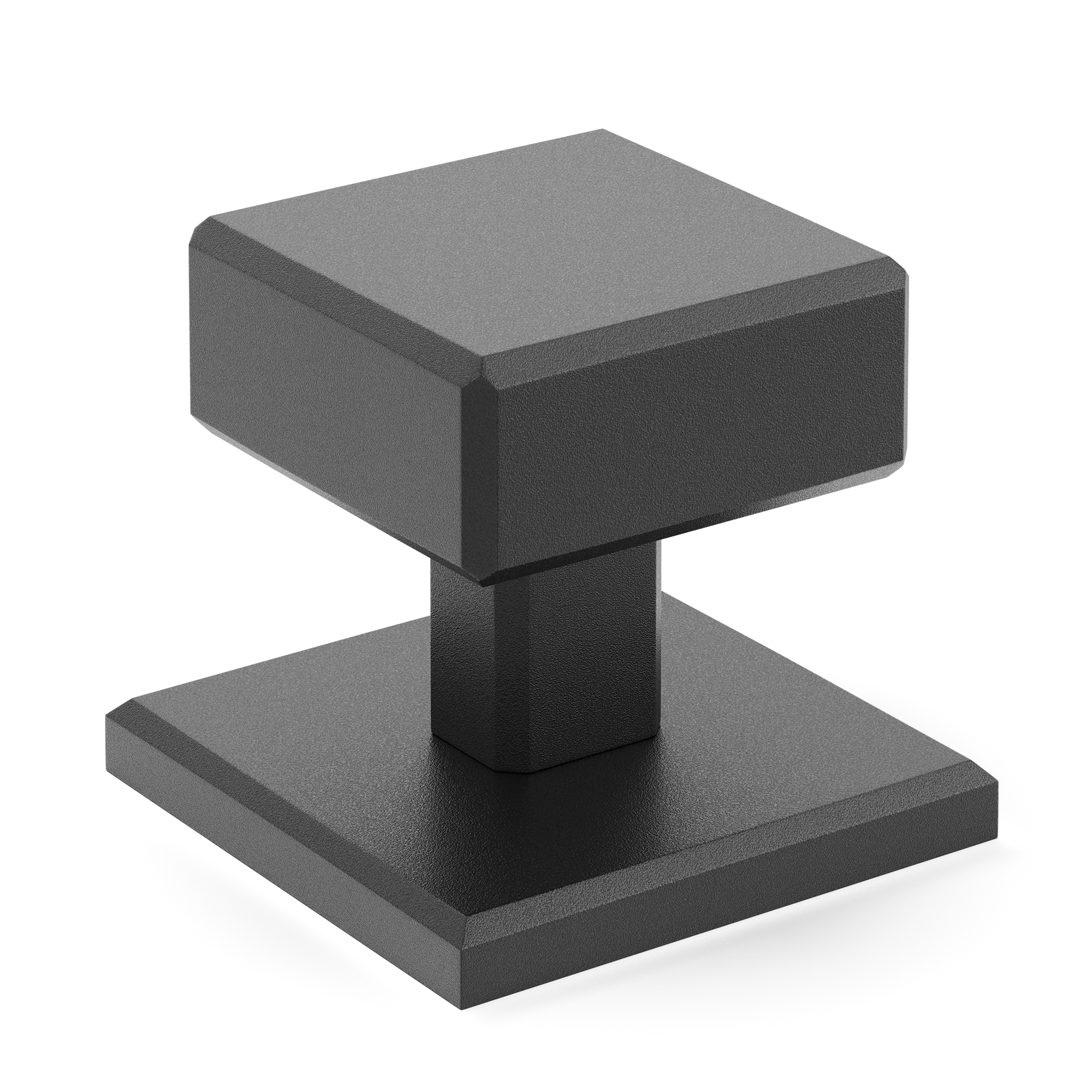 Armac Martin Digbeth Plain Cabinet Knob with Backplate in 32mm / Matt Black Lacquered