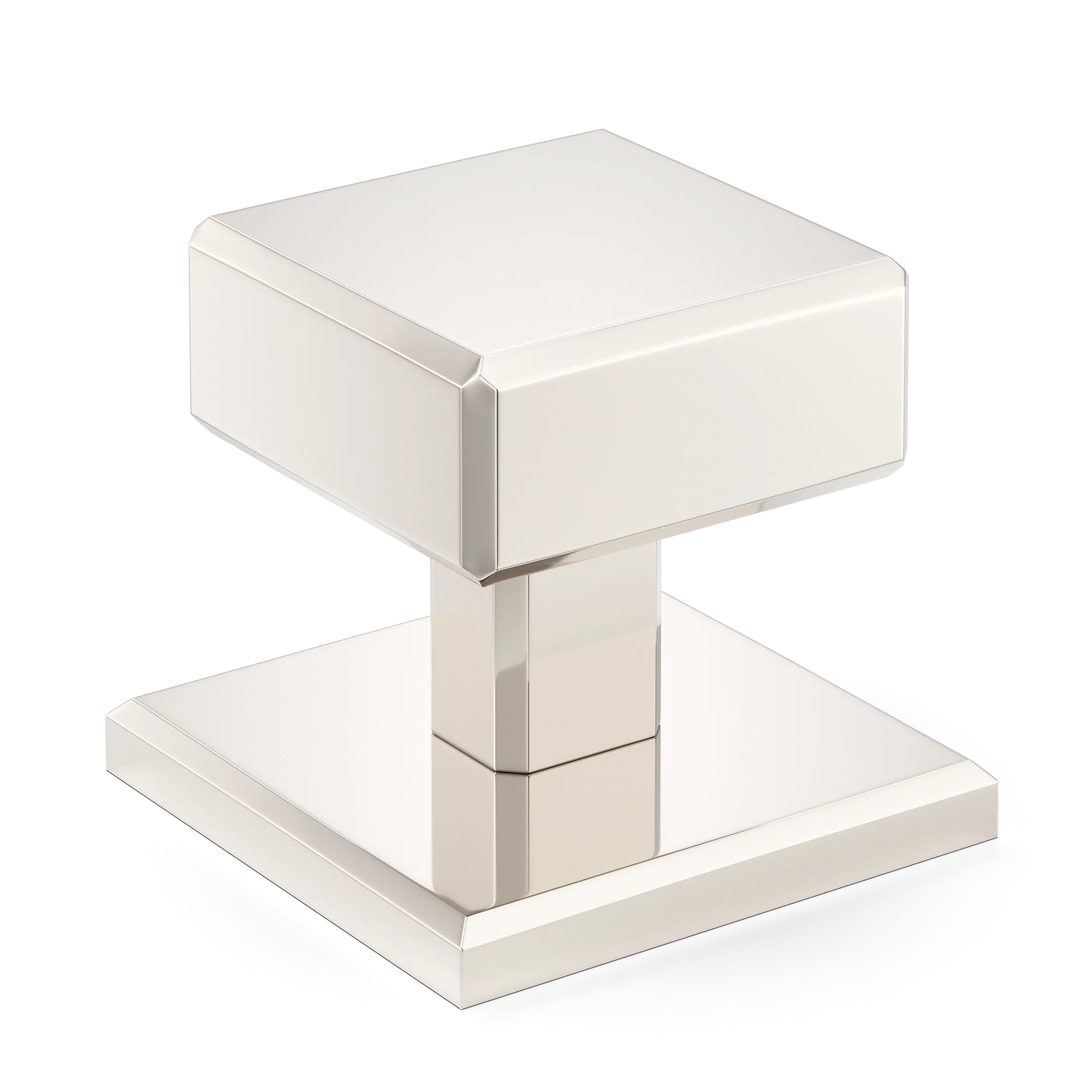 Armac Martin Digbeth Plain Cabinet Knob with Backplate in 32mm / Polished Nickel Plate