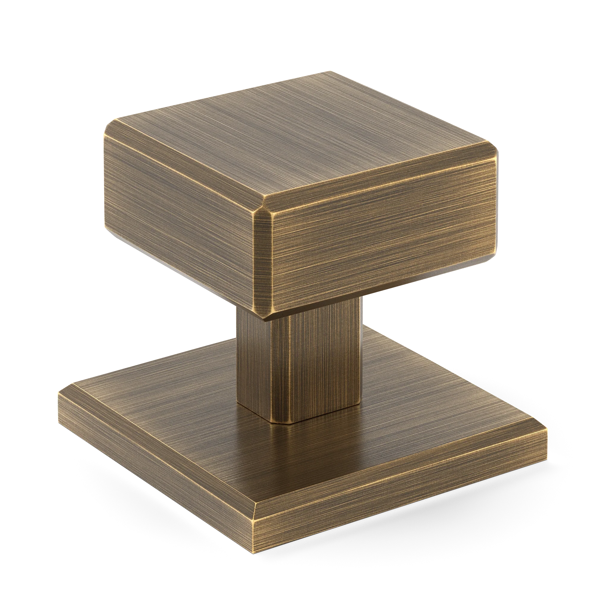 Armac Martin Digbeth Plain Cabinet Knob with Backplate in 32mm / Satin Antique Satin Lacquered
