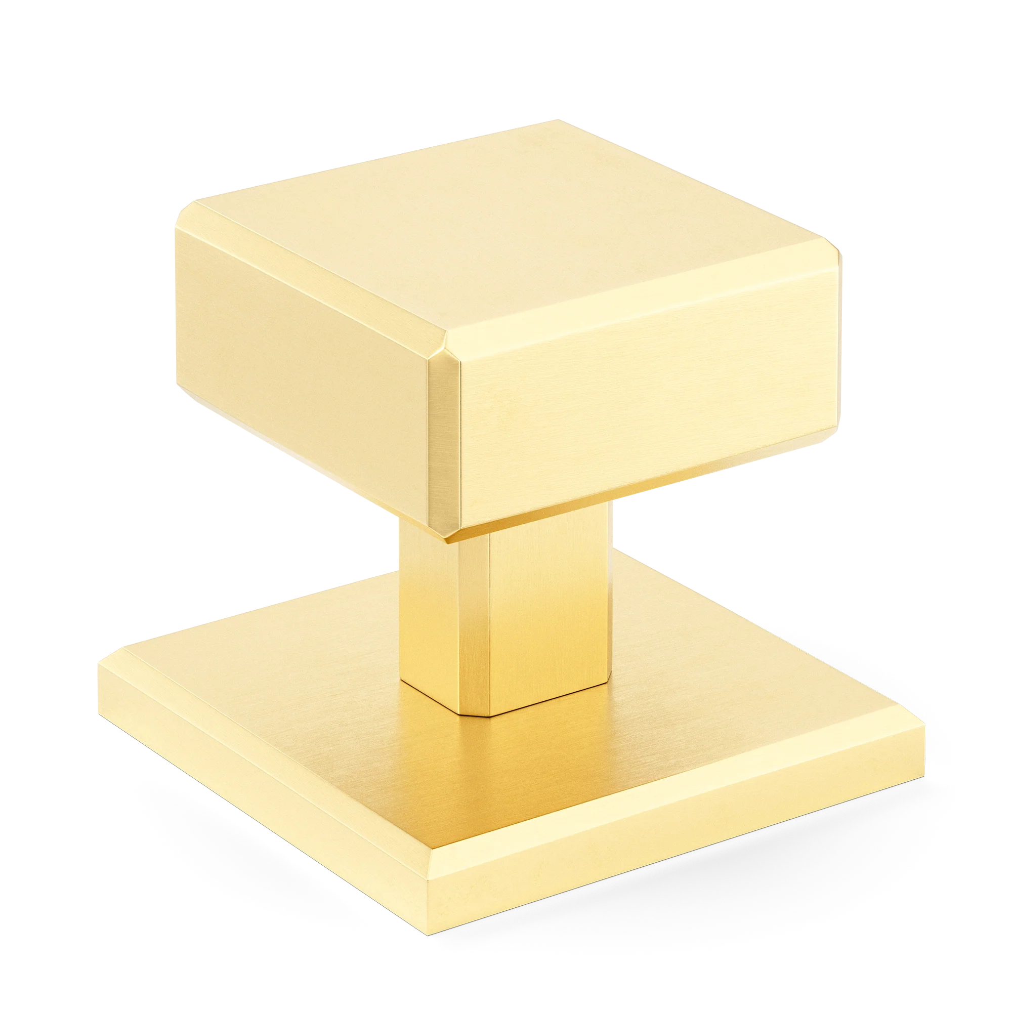 Armac Martin Digbeth Plain Cabinet Knob with Backplate in 32mm / Satin Brass Lacquered