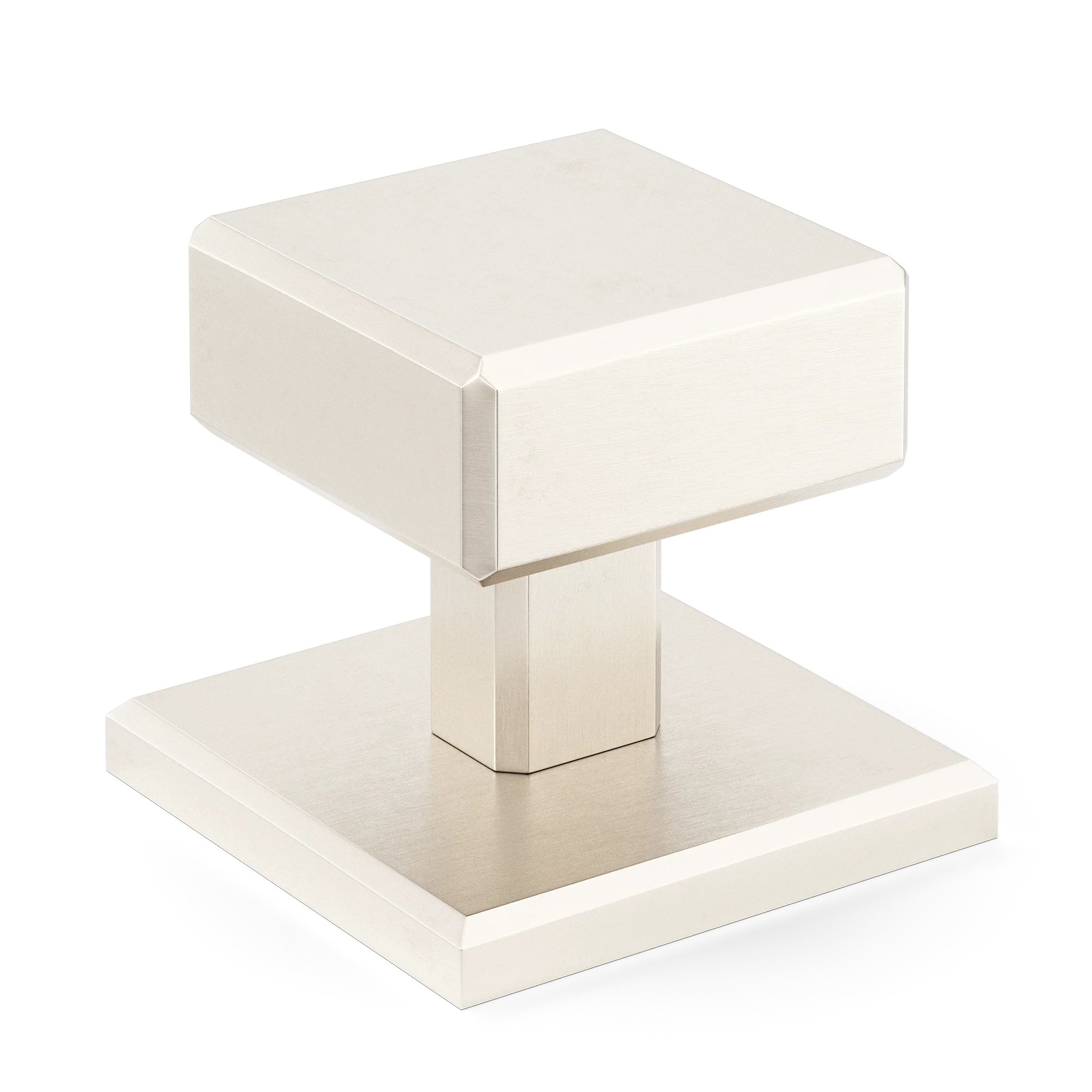 Armac Martin Digbeth Plain Cabinet Knob with Backplate in 32mm / Satin Nickel Plate