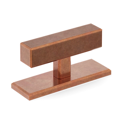 Armac Martin Digbeth Ridged T-bar Handle with Backplate in 67mm / Aged Copper