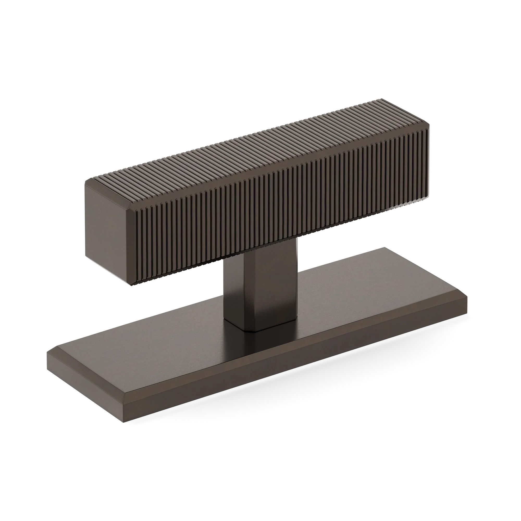 Armac Martin Digbeth Ridged T-bar Handle with Backplate in 67mm / Dark Bronze