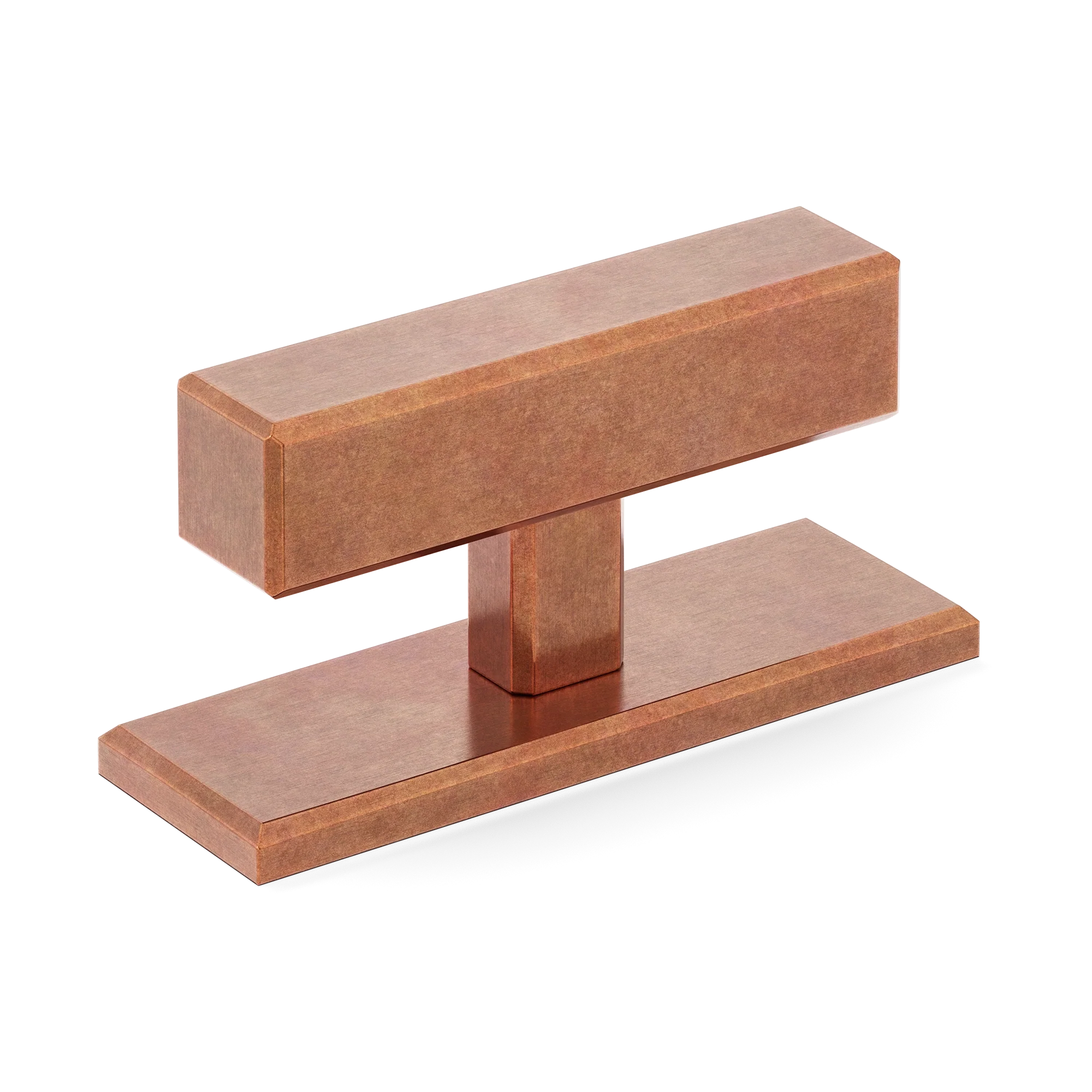 Armac Martin Digbeth Plain T-bar Handle with Backplate in 67mm / Aged Copper
