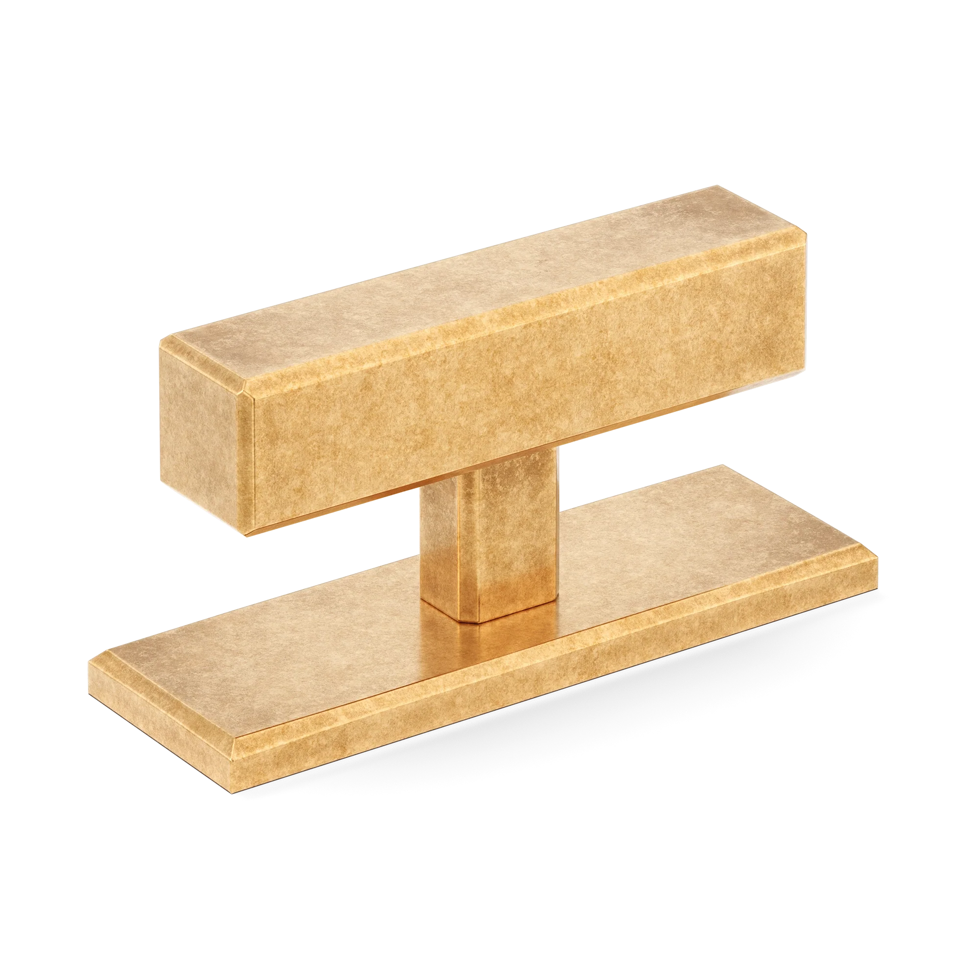 Armac Martin Digbeth Plain T-bar Handle with Backplate in 67mm / Burnished Brass
