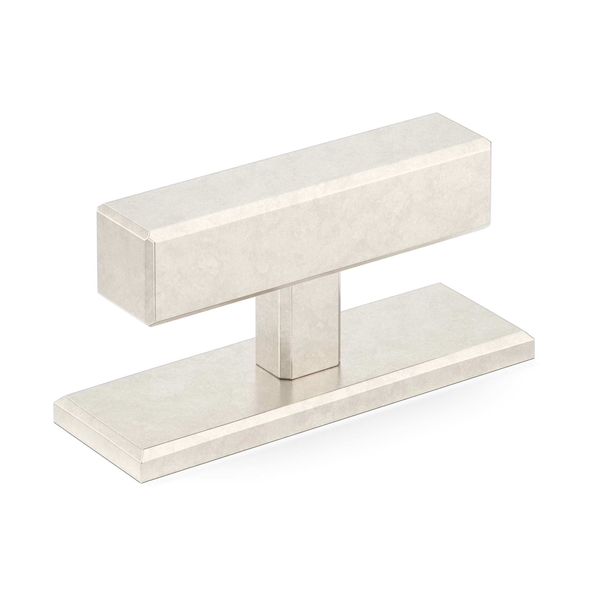 Armac Martin Digbeth Plain T-bar Handle with Backplate in 67mm / Barrelled Nickel Plate