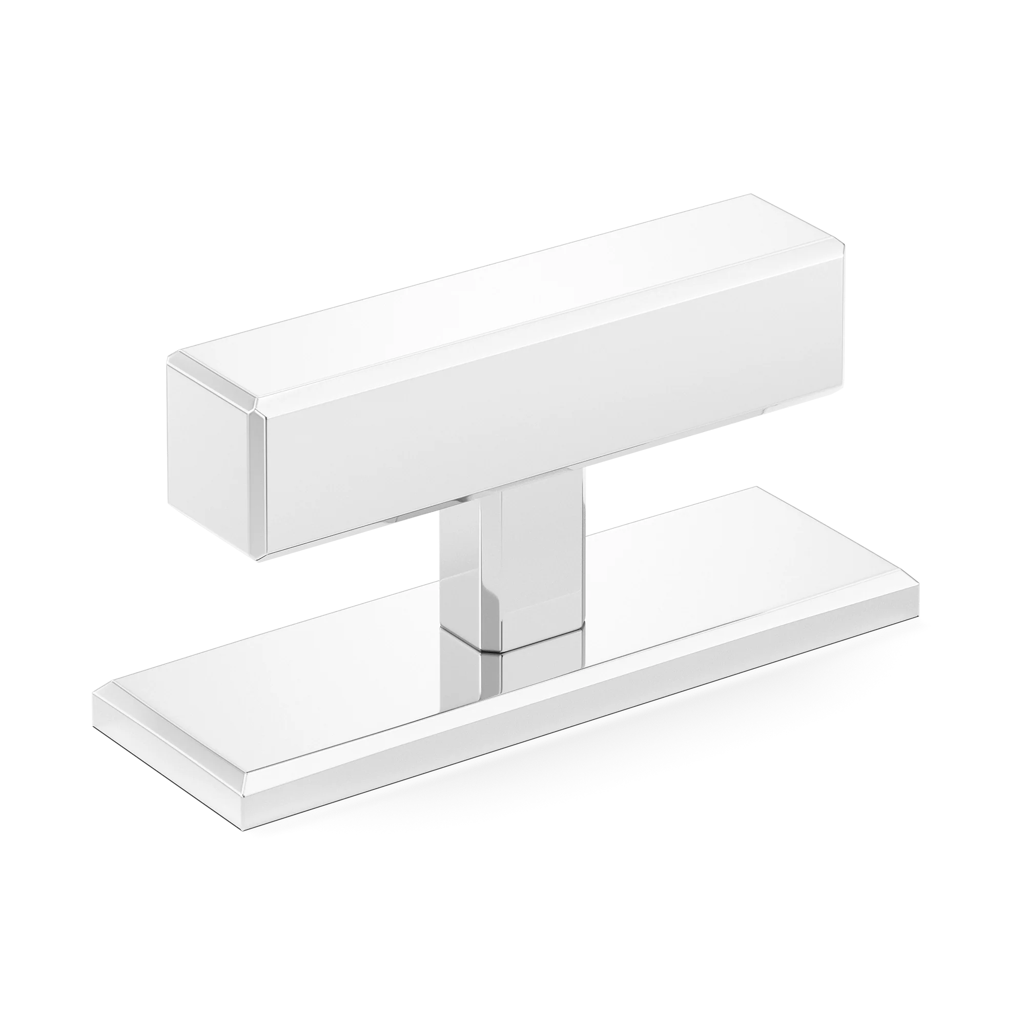 Armac Martin Digbeth Plain T-bar Handle with Backplate in 67mm / Polished Chrome Plate