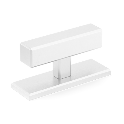 Armac Martin Digbeth Plain T-bar Handle with Backplate in 67mm / Satin Chrome Plate