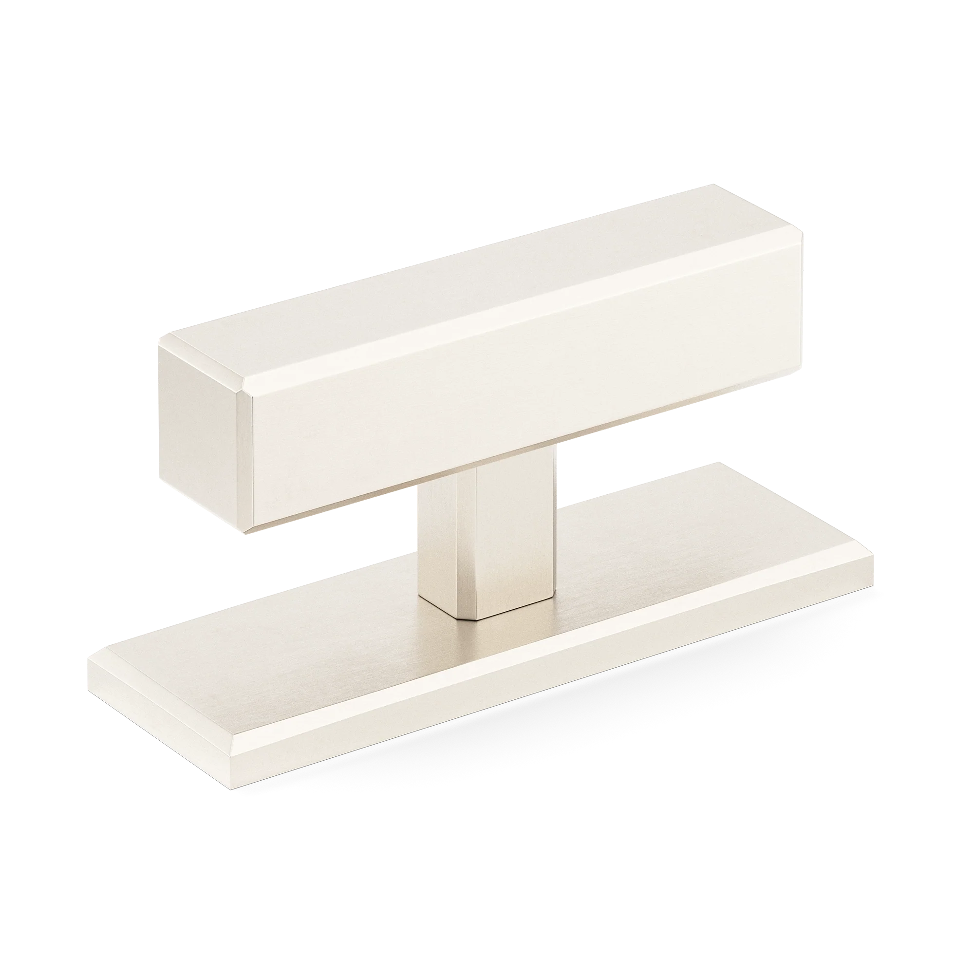 Armac Martin Digbeth Plain T-bar Handle with Backplate in 67mm / Satin Nickel Plate