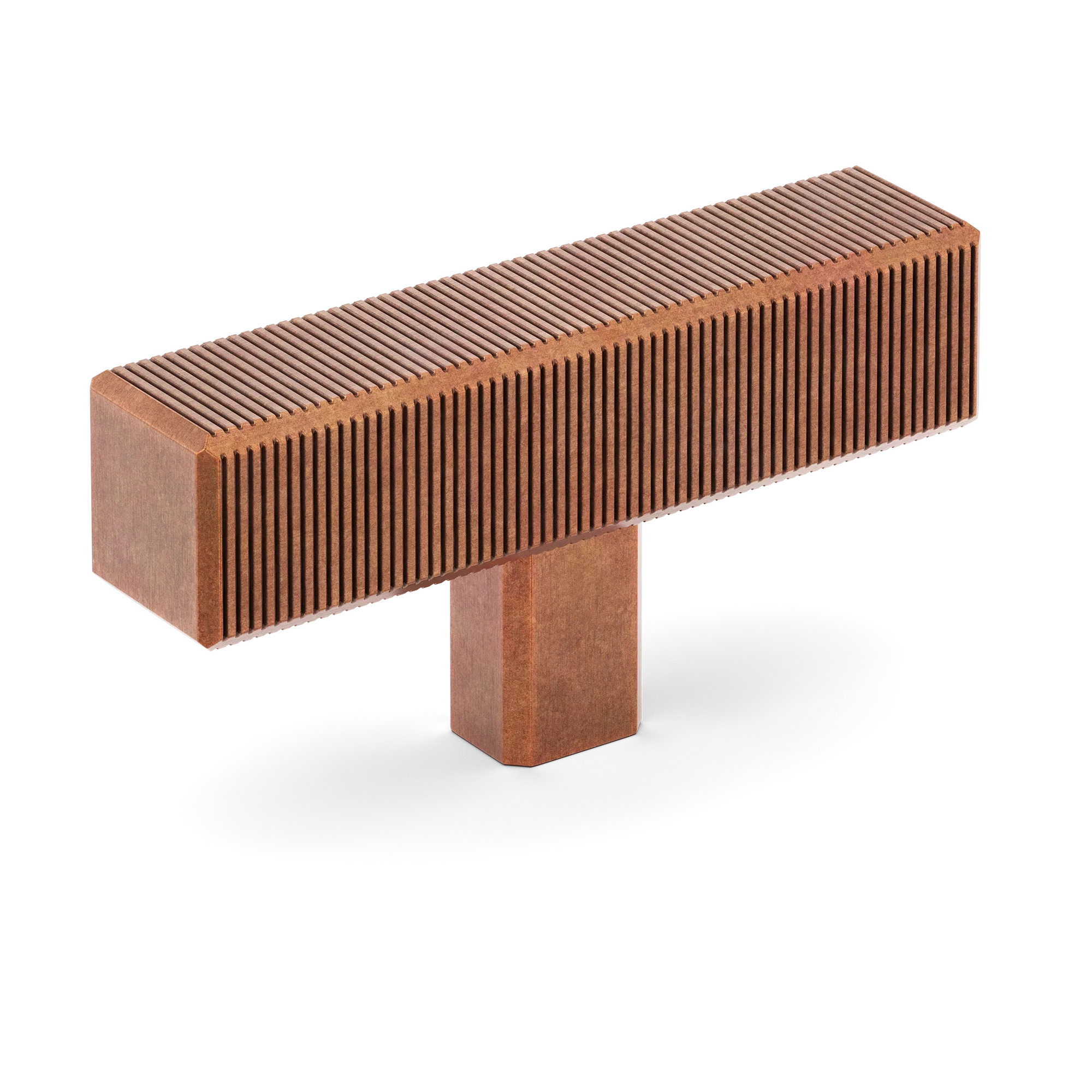 Armac Martin Digbeth Ridged T-bar without Backplate in 67mm / Aged Copper