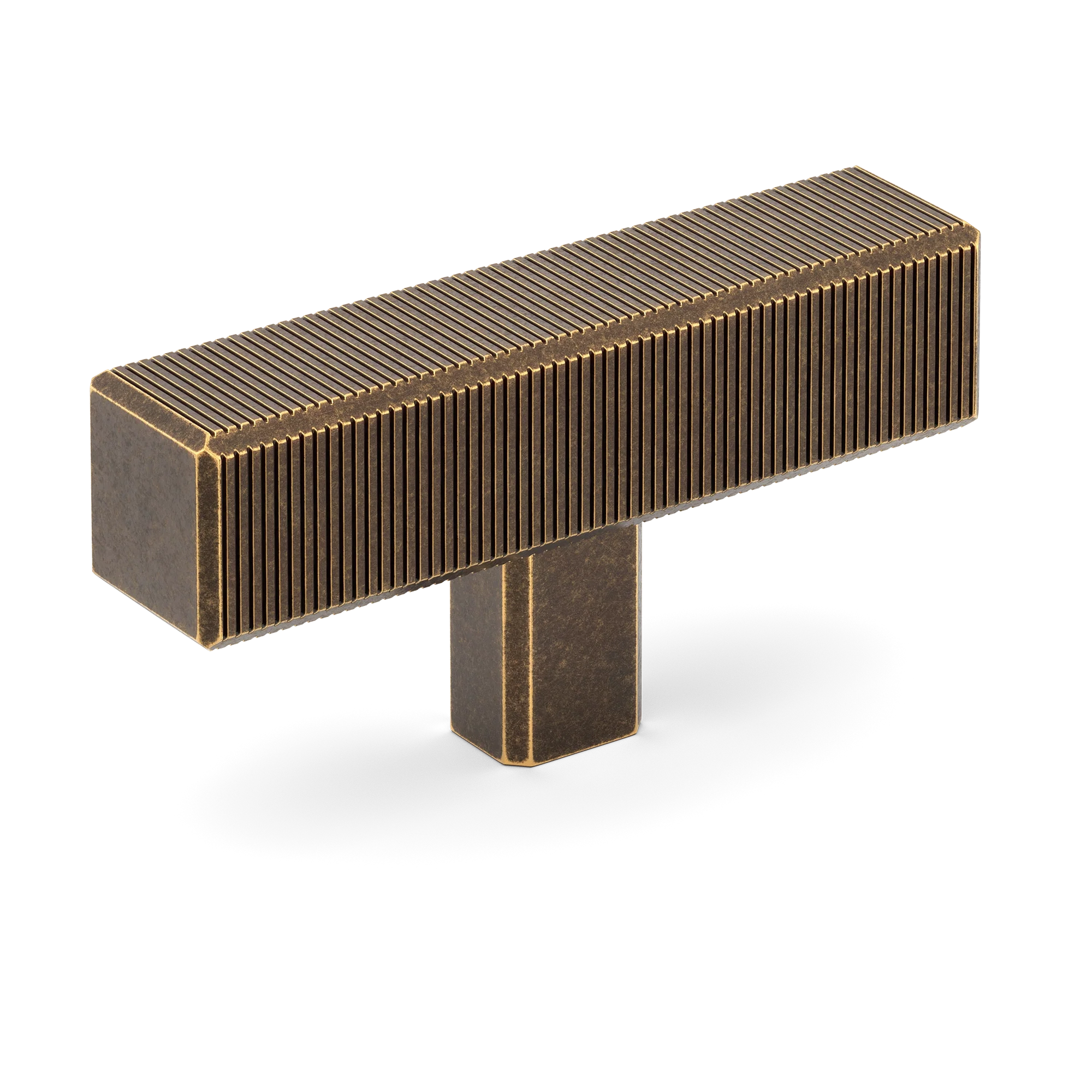 Armac Martin Digbeth Ridged T-bar without Backplate in 67mm / Dark Aged Brass