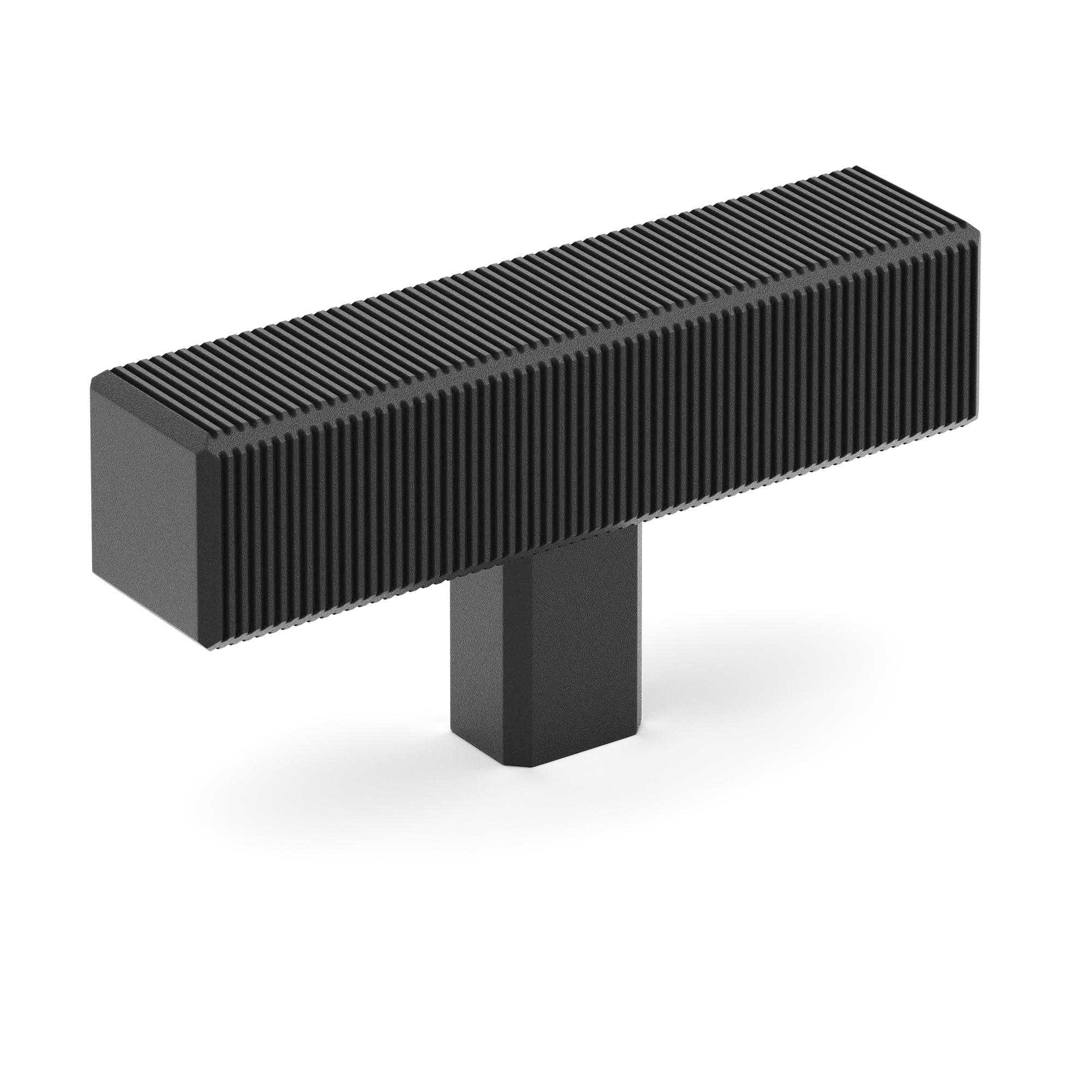 Armac Martin Digbeth Ridged T-bar without Backplate in 67mm / Matt Black Lacquered