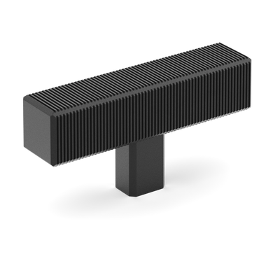 Armac Martin Digbeth Ridged T-bar without Backplate in 67mm / Matt Black Lacquered