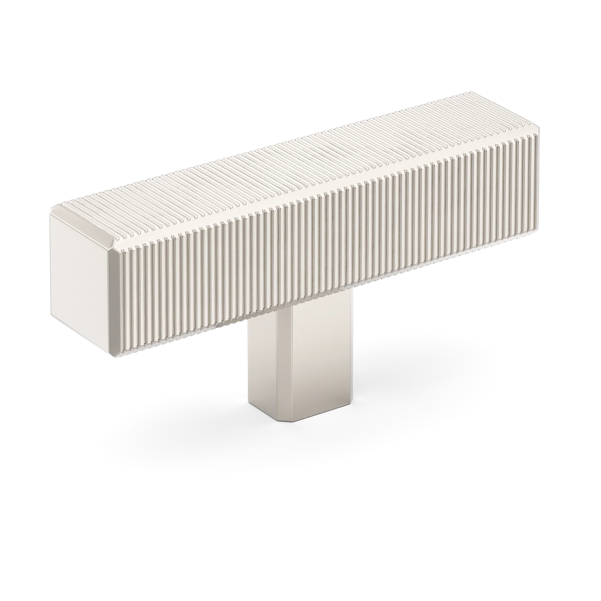 Armac Martin Digbeth Ridged T-bar without Backplate in 67mm / Polished Nickel Plate