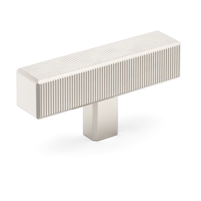 Armac Martin Digbeth Ridged T-bar without Backplate in 67mm / Polished Nickel Plate