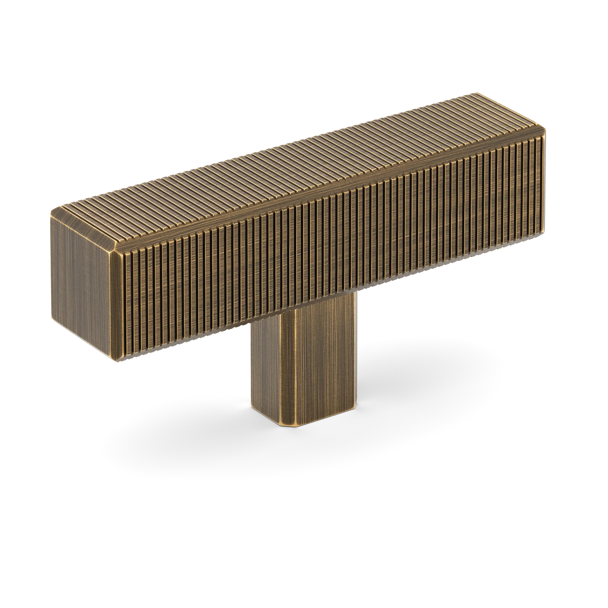 Armac Martin Digbeth Ridged T-bar without Backplate in 67mm / Satin Antique Satin Lacquered