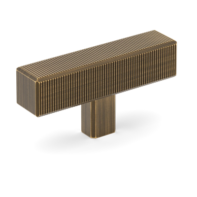 Armac Martin Digbeth Ridged T-bar without Backplate in 67mm / Satin Antique Satin Lacquered