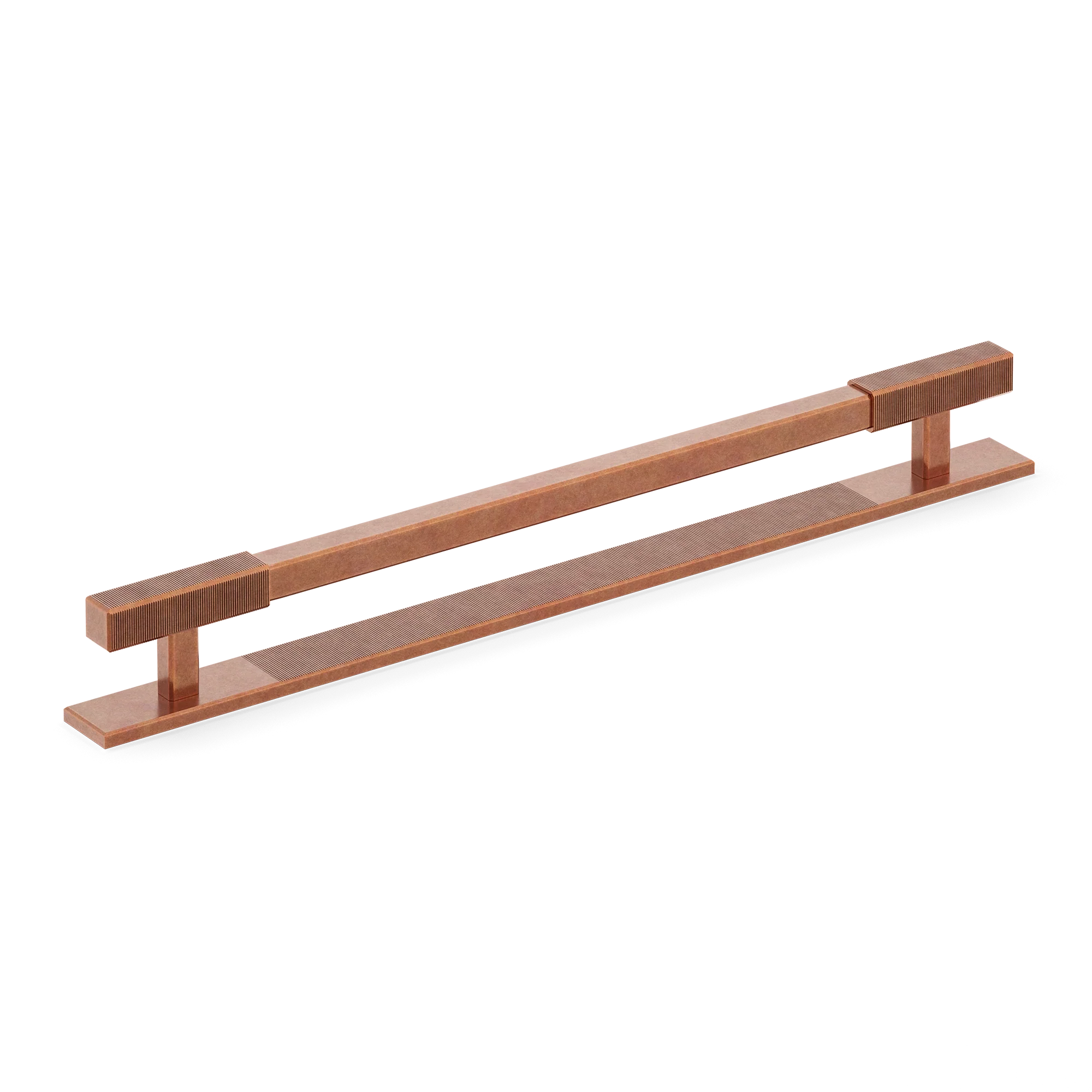 Armac Martin Digbeth Ridged Appliance Pull with Backplate in 384mm / Aged Copper