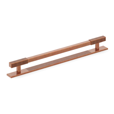 Armac Martin Digbeth Ridged Appliance Pull with Backplate in 384mm / Aged Copper