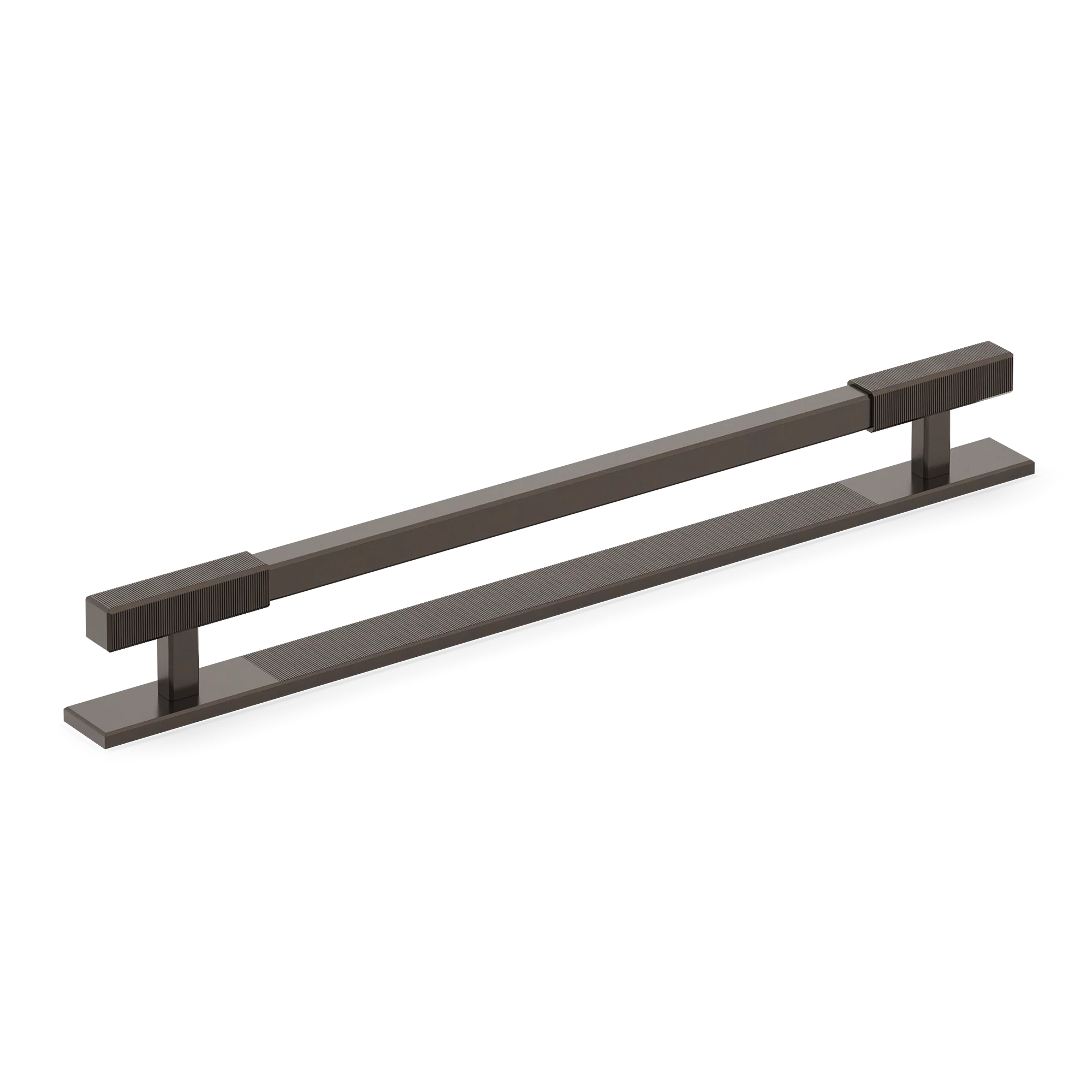 Armac Martin Digbeth Ridged Appliance Pull with Backplate in 384mm / Dark Bronze