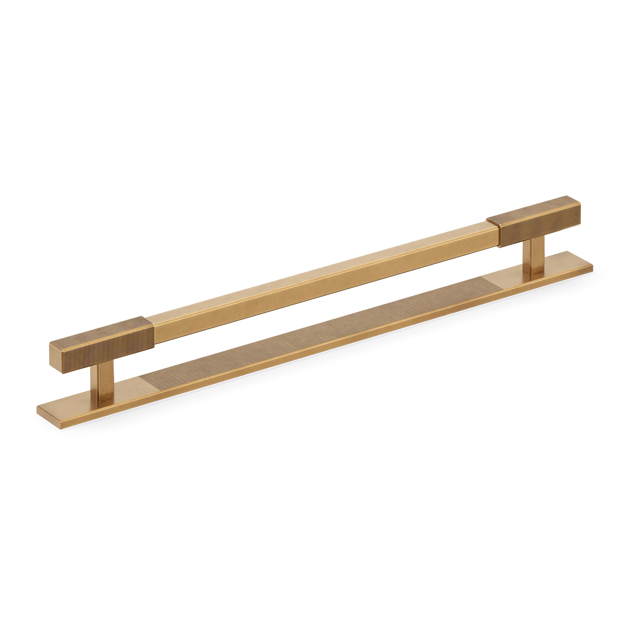 Armac Martin Digbeth Ridged Appliance Pull with Backplate in 384mm / Fine English Antique