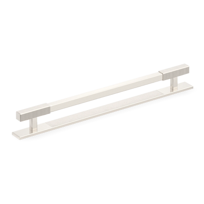 Armac Martin Digbeth Ridged Appliance Pull with Backplate in 384mm / Polished Nickel Plate