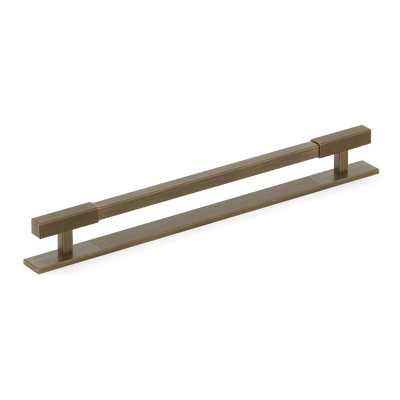 Armac Martin Digbeth Ridged Appliance Pull with Backplate in 384mm / Satin Antique Satin Lacquered