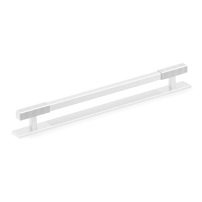 Armac Martin Digbeth Ridged Appliance Pull with Backplate in 384mm / Satin Chrome Plate