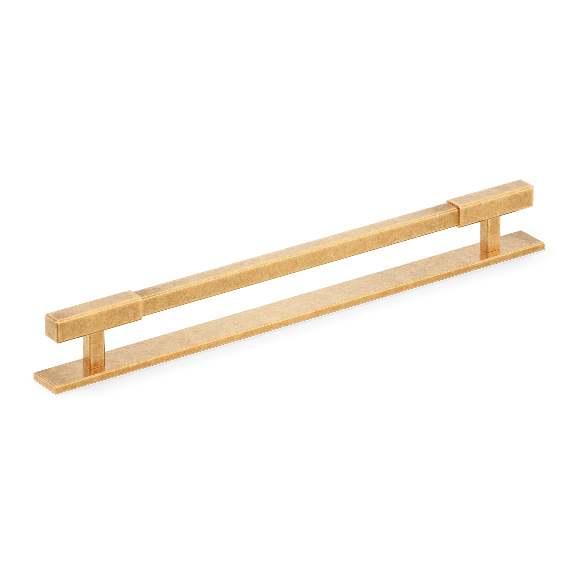 Armac Martin Digbeth Plain Appliance Pull with Backplate in 384mm / Burnished Brass