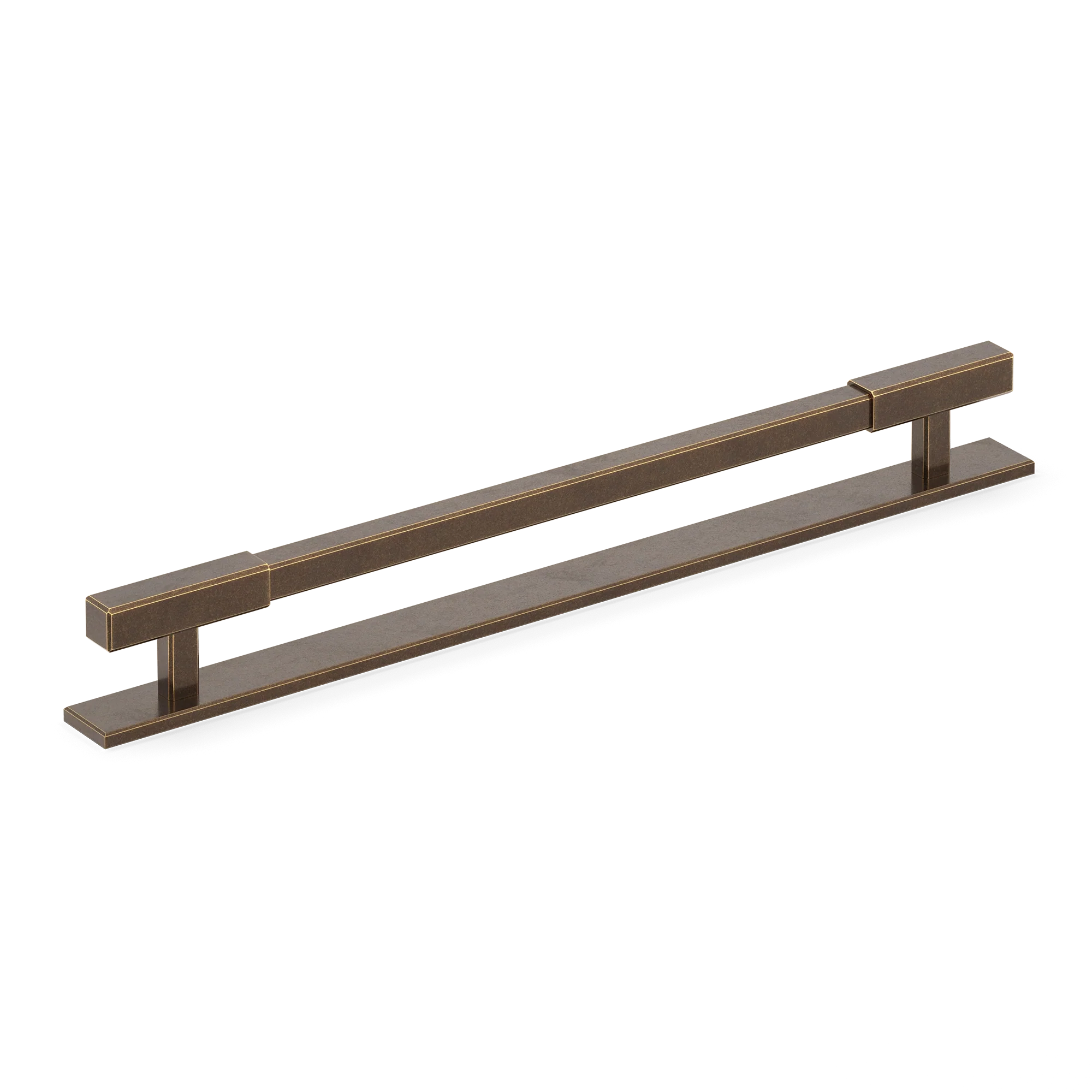 Armac Martin Digbeth Plain Appliance Pull with Backplate in 384mm / Dark Aged Brass