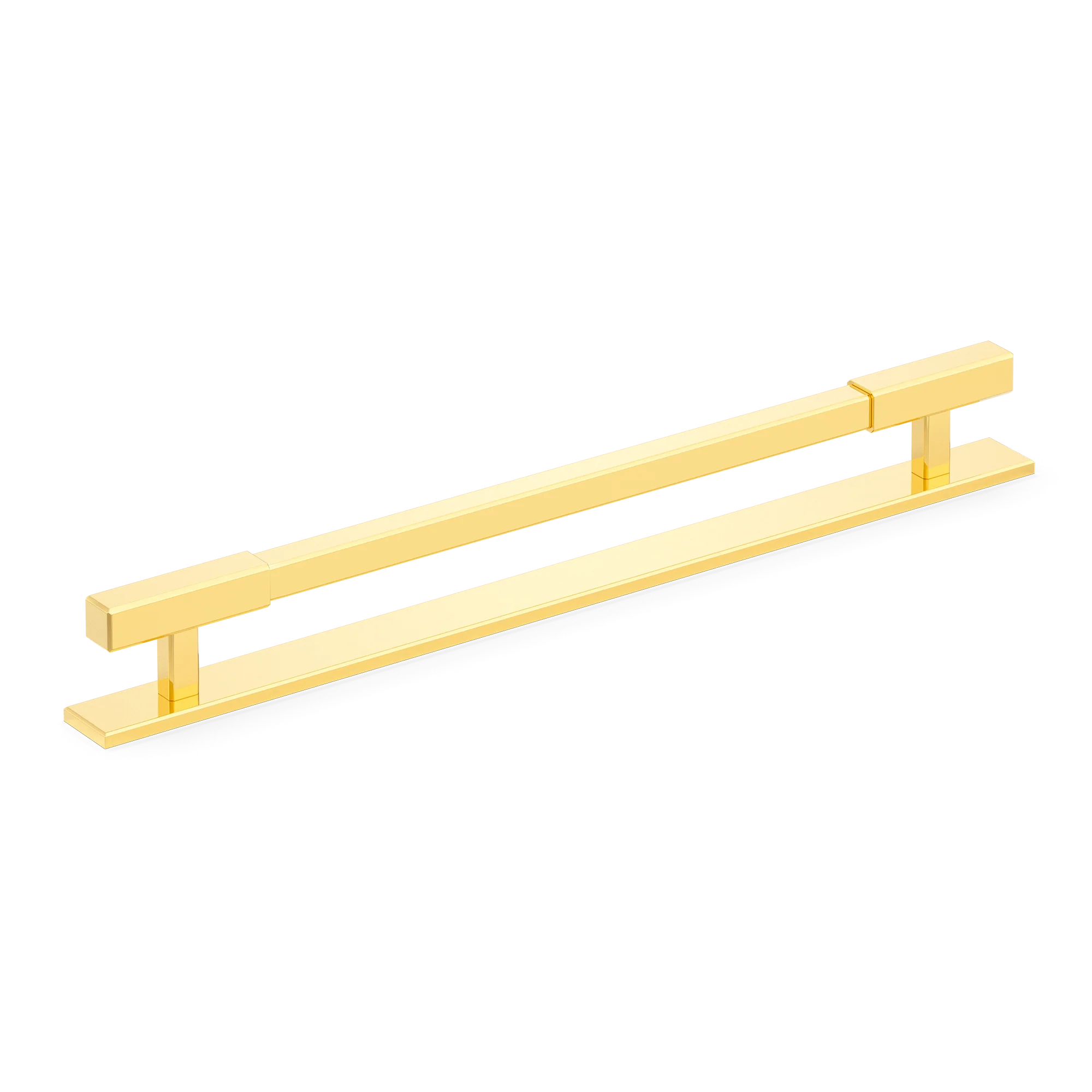 Armac Martin Digbeth Plain Appliance Pull with Backplate in 384mm / Polished Brass Lacquered
